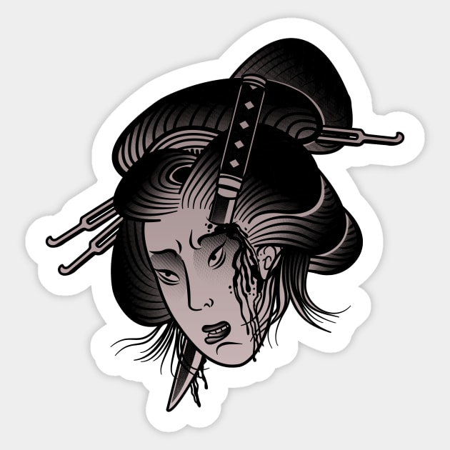 Namakubi - Sepia Sticker by RudeOne